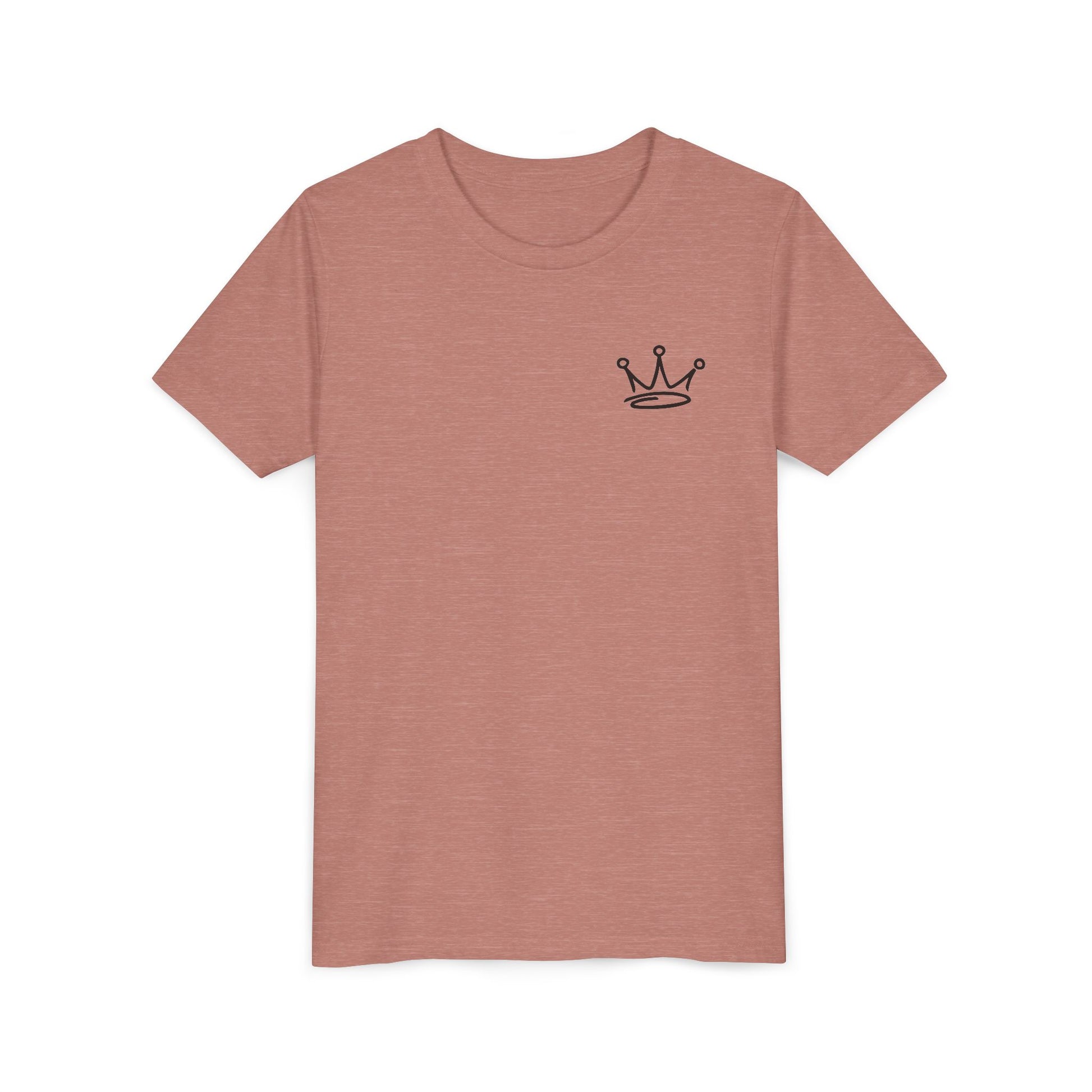 Crown & Skull Youth Tee - Trendy Short Sleeve Shirt for Kids, Unique Graphic Tee, Birthday Gift, Casual Wear, Cool Summer Shirt