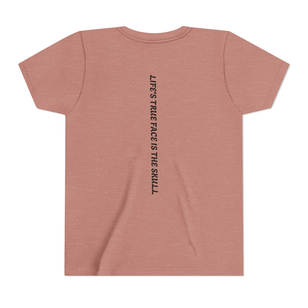 Crown & Skull Youth Tee - Trendy Short Sleeve Shirt for Kids, Unique Graphic Tee, Birthday Gift, Casual Wear, Cool Summer Shirt