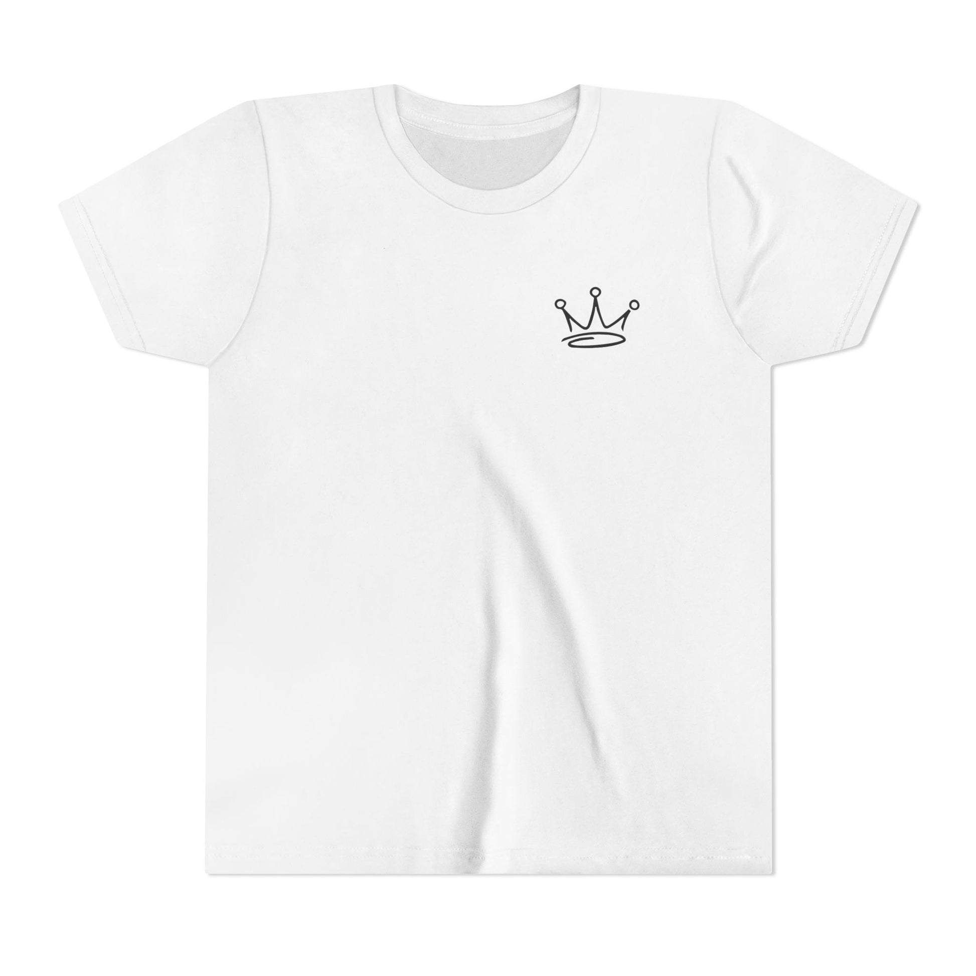Crown & Skull Youth Tee - Trendy Short Sleeve Shirt for Kids, Unique Graphic Tee, Birthday Gift, Casual Wear, Cool Summer Shirt