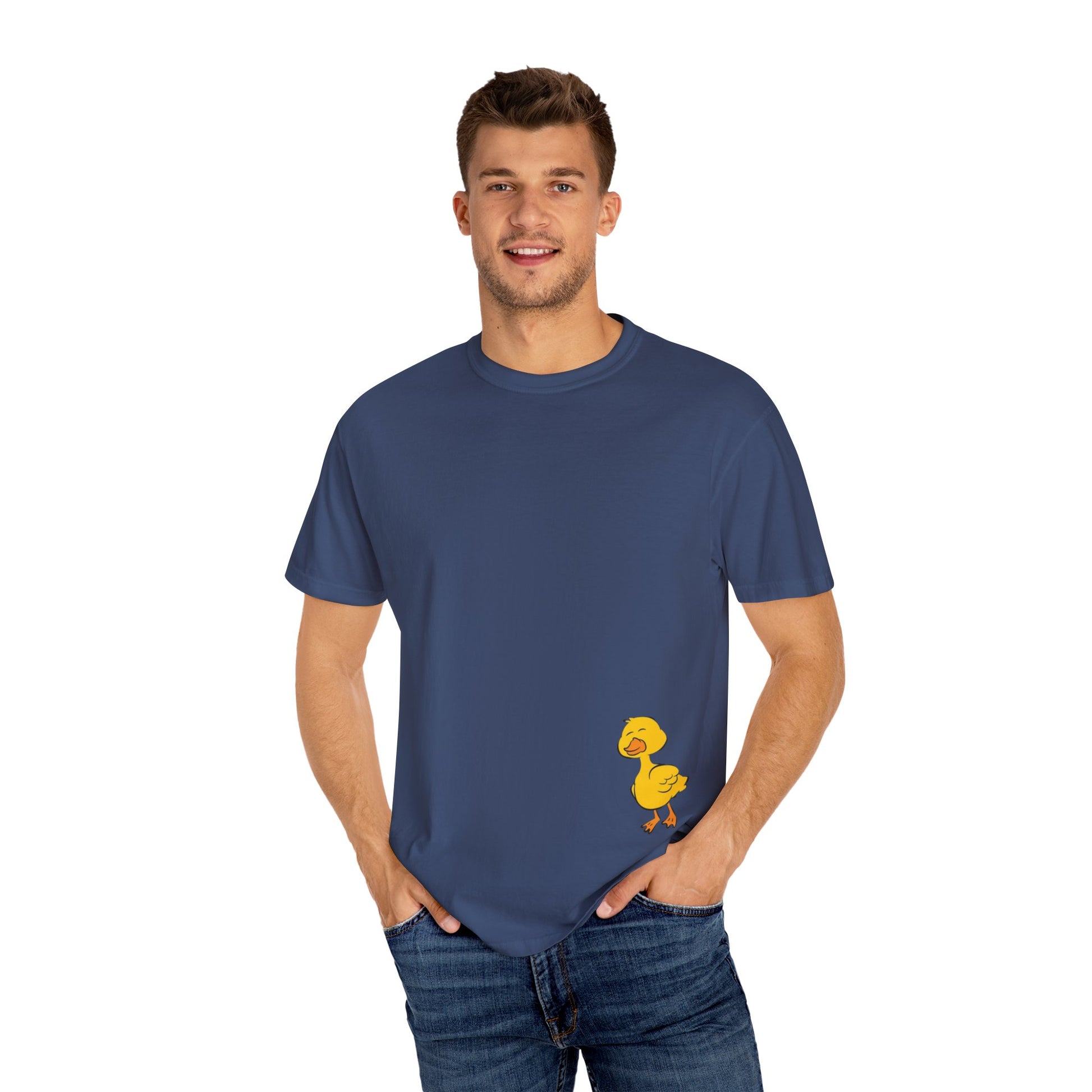 Funny Duck Lover T-Shirt, Unisex Garment-Dyed Tee, Quirky Animal Shirt, Gift for Duck Lovers, Casual Wear, Cute Duck Design