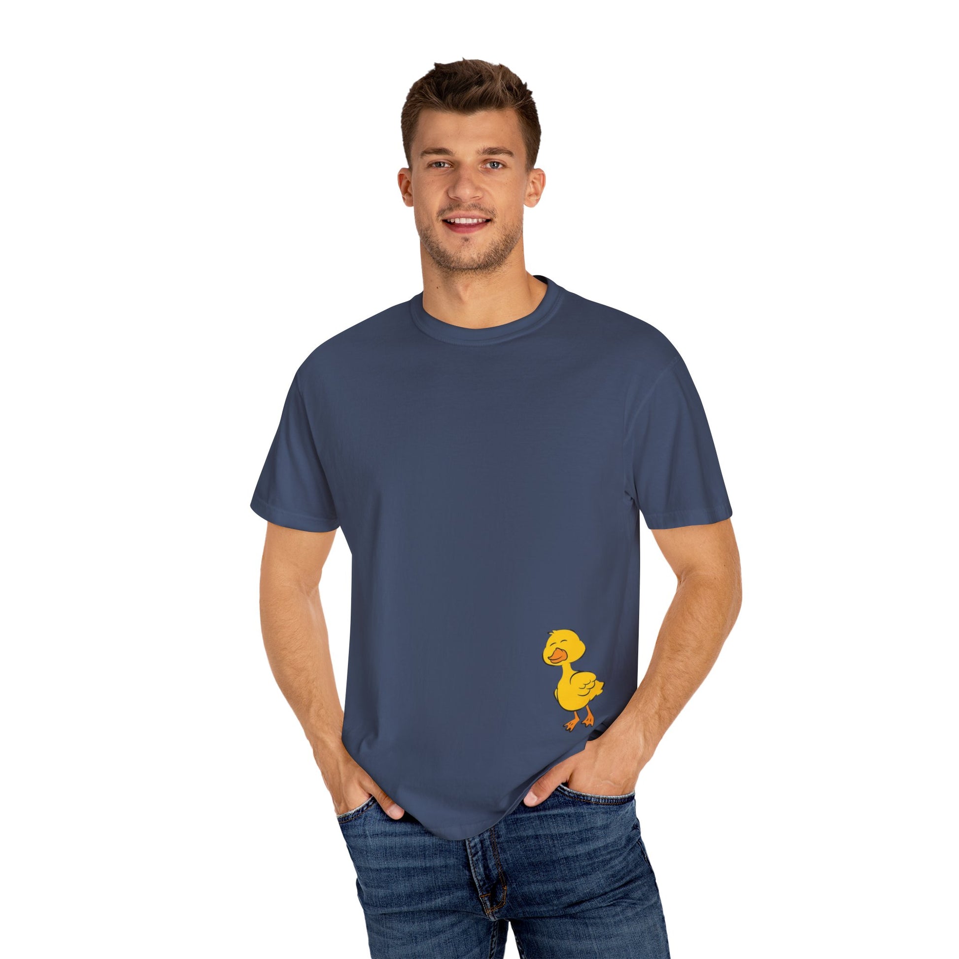 Funny Duck Lover T-Shirt, Unisex Garment-Dyed Tee, Quirky Animal Shirt, Gift for Duck Lovers, Casual Wear, Cute Duck Design