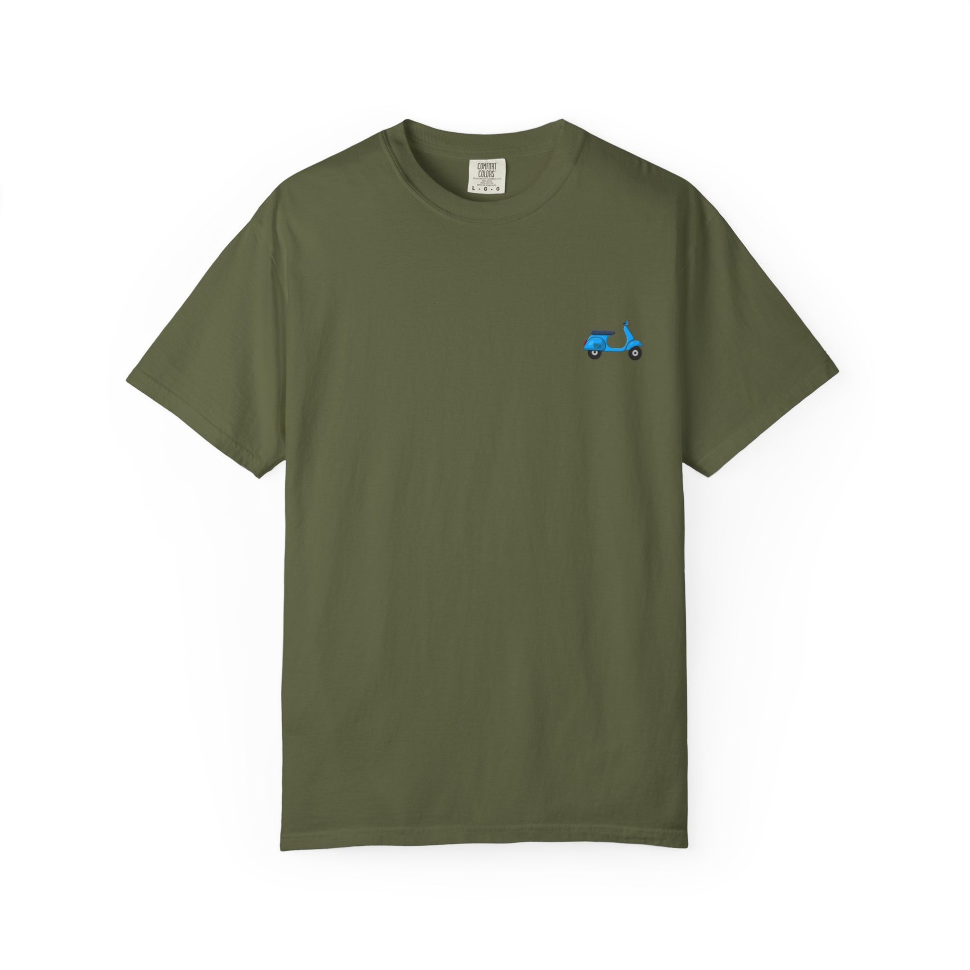 Garment-Dyed T-Shirt with Vintage Scooter Design - Casual Tee for Everyday Wear, Gift for Scooter Lovers, Retro Style Clothing, Unisex [...]