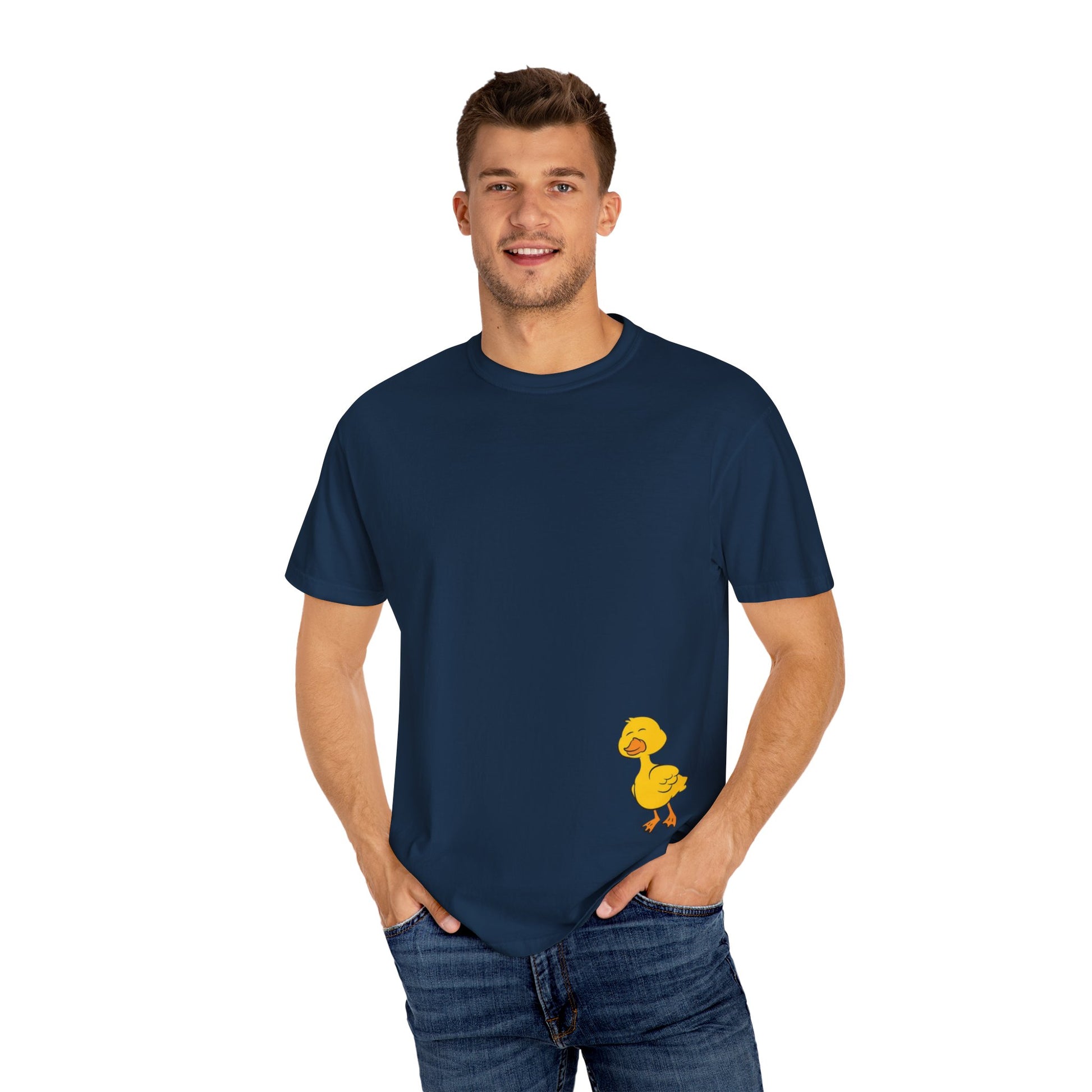 Funny Duck Lover T-Shirt, Unisex Garment-Dyed Tee, Quirky Animal Shirt, Gift for Duck Lovers, Casual Wear, Cute Duck Design