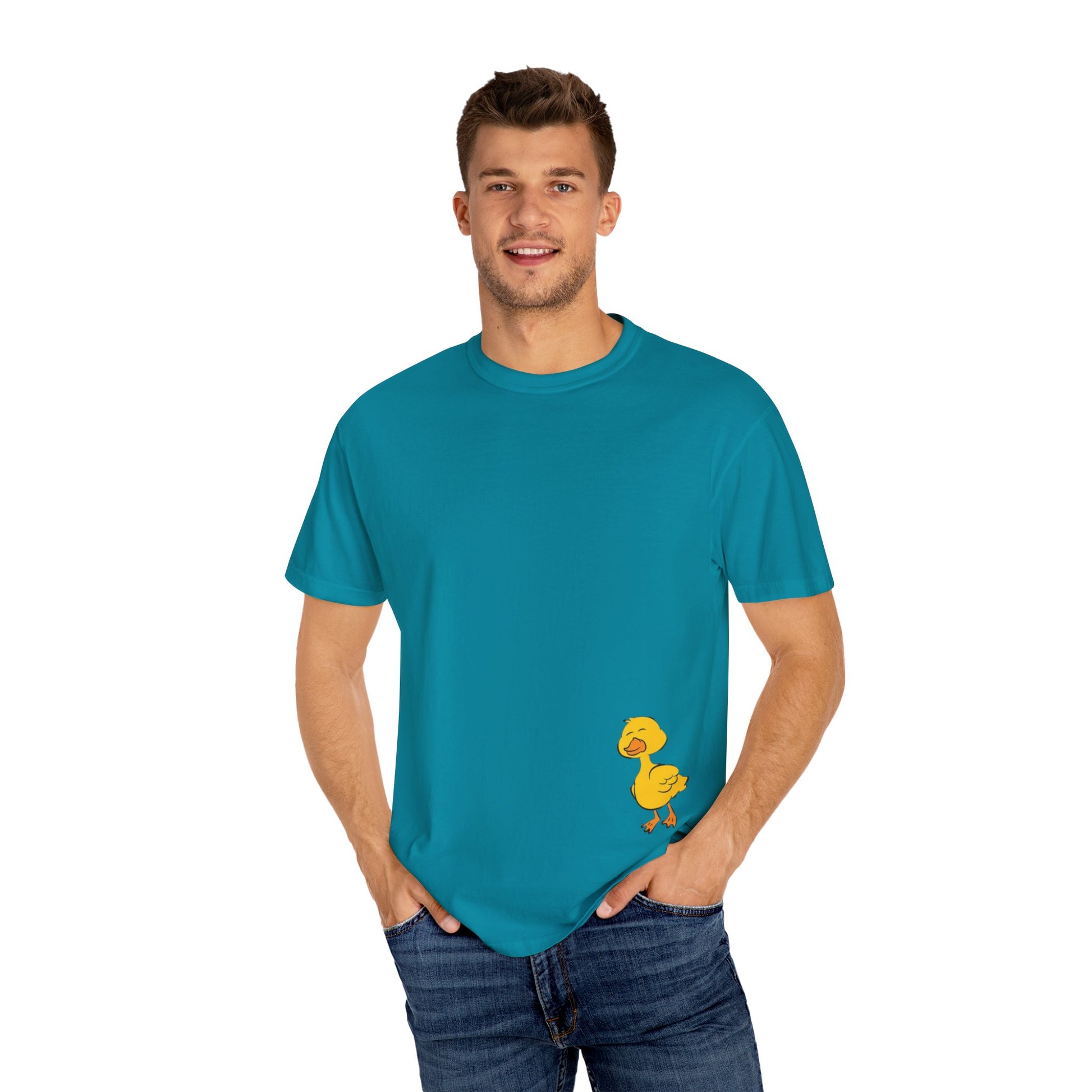 Funny Duck Lover T-Shirt, Unisex Garment-Dyed Tee, Quirky Animal Shirt, Gift for Duck Lovers, Casual Wear, Cute Duck Design