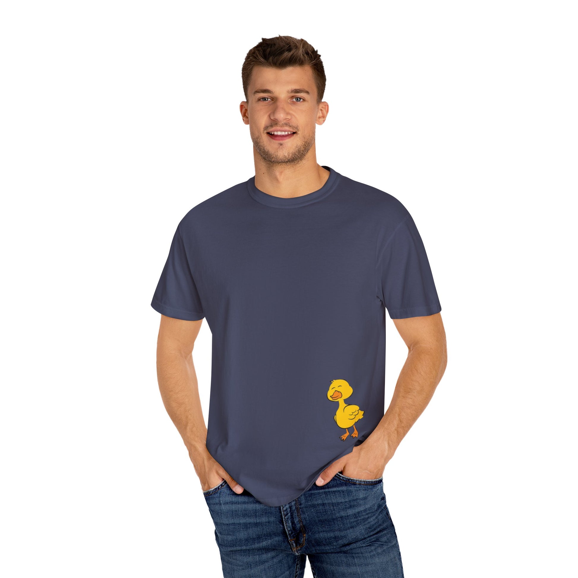 Funny Duck Lover T-Shirt, Unisex Garment-Dyed Tee, Quirky Animal Shirt, Gift for Duck Lovers, Casual Wear, Cute Duck Design
