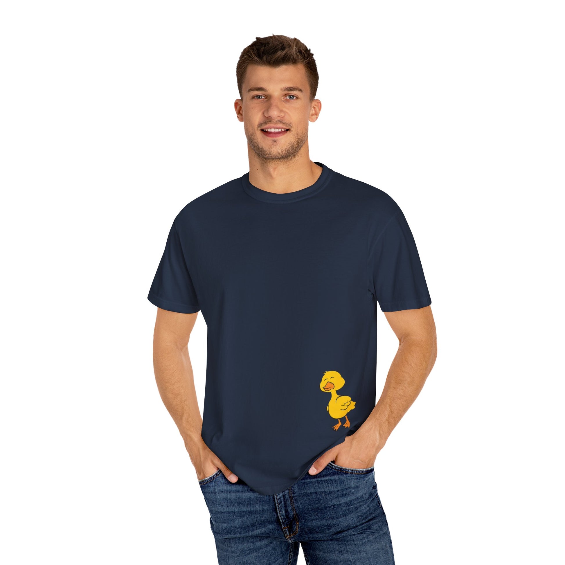 Funny Duck Lover T-Shirt, Unisex Garment-Dyed Tee, Quirky Animal Shirt, Gift for Duck Lovers, Casual Wear, Cute Duck Design