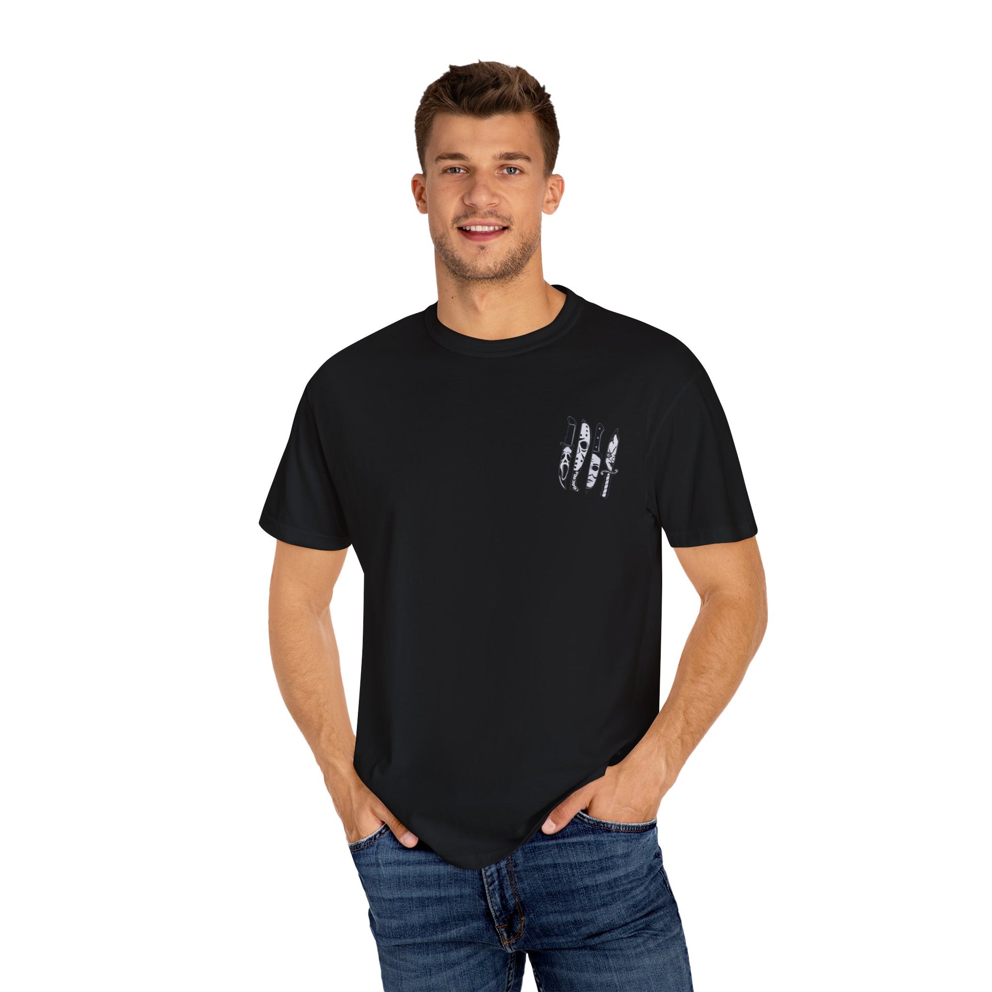 Psycho Bunch T-Shirt – Unisex Horror Graphic Tee, Perfect for Halloween, Movie Nights, Casual Wear, Gift for Horror Fans