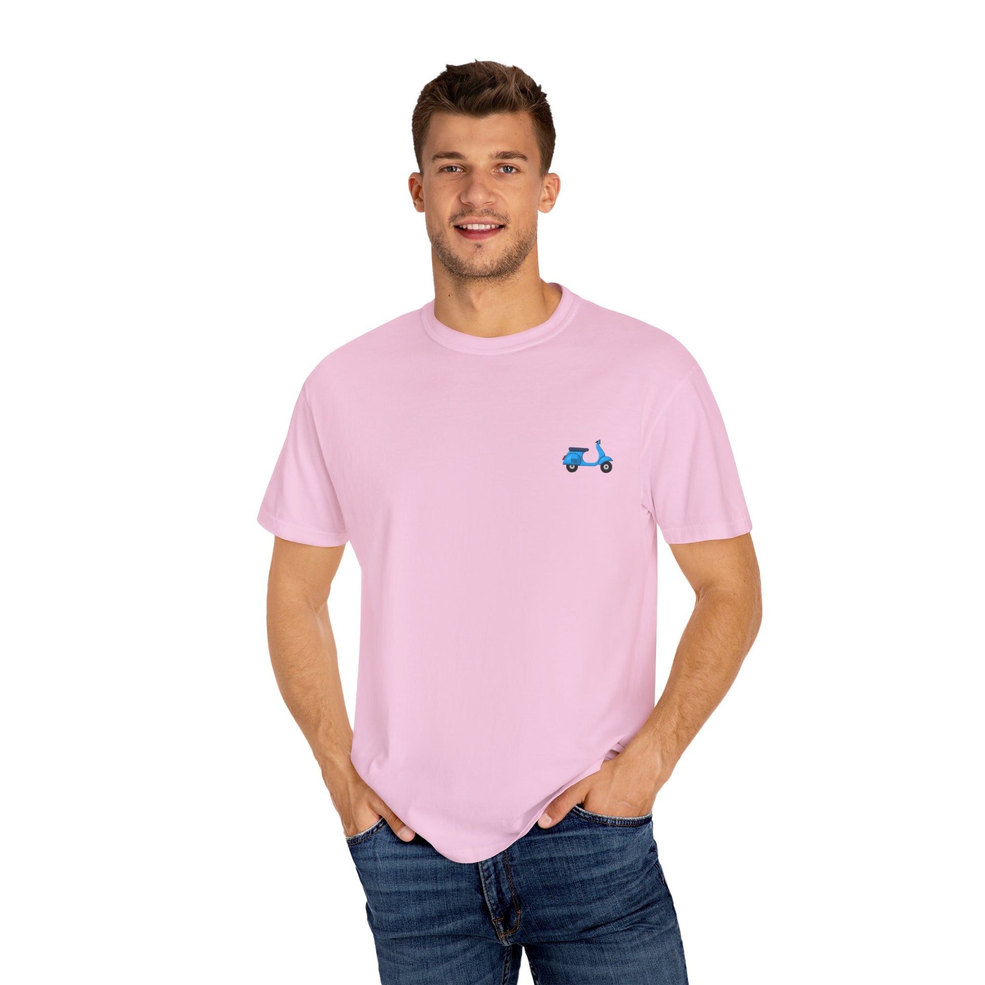 Garment-Dyed T-Shirt with Vintage Scooter Design - Casual Tee for Everyday Wear, Gift for Scooter Lovers, Retro Style Clothing, Unisex [...]