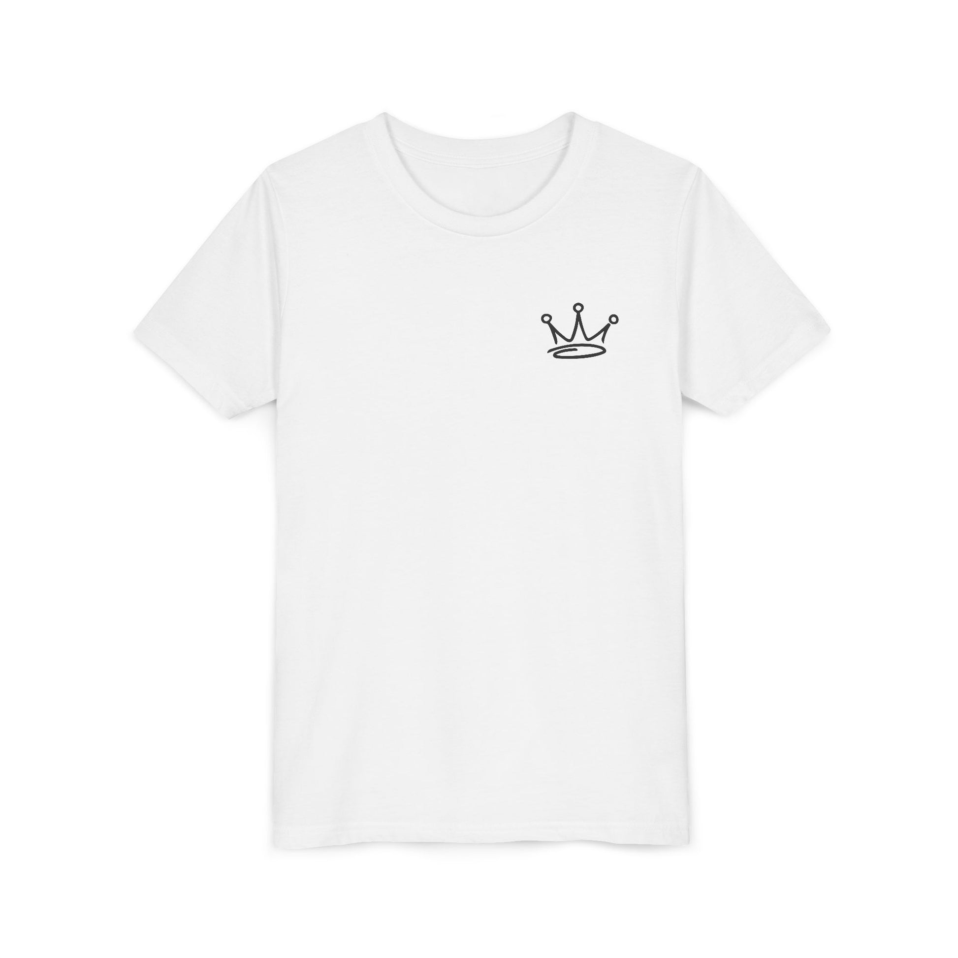 Crown & Skull Youth Tee - Trendy Short Sleeve Shirt for Kids, Unique Graphic Tee, Birthday Gift, Casual Wear, Cool Summer Shirt