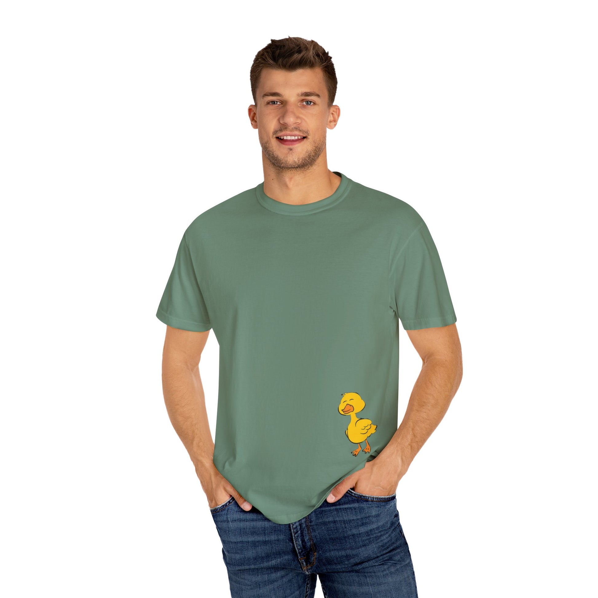 Funny Duck Lover T-Shirt, Unisex Garment-Dyed Tee, Quirky Animal Shirt, Gift for Duck Lovers, Casual Wear, Cute Duck Design