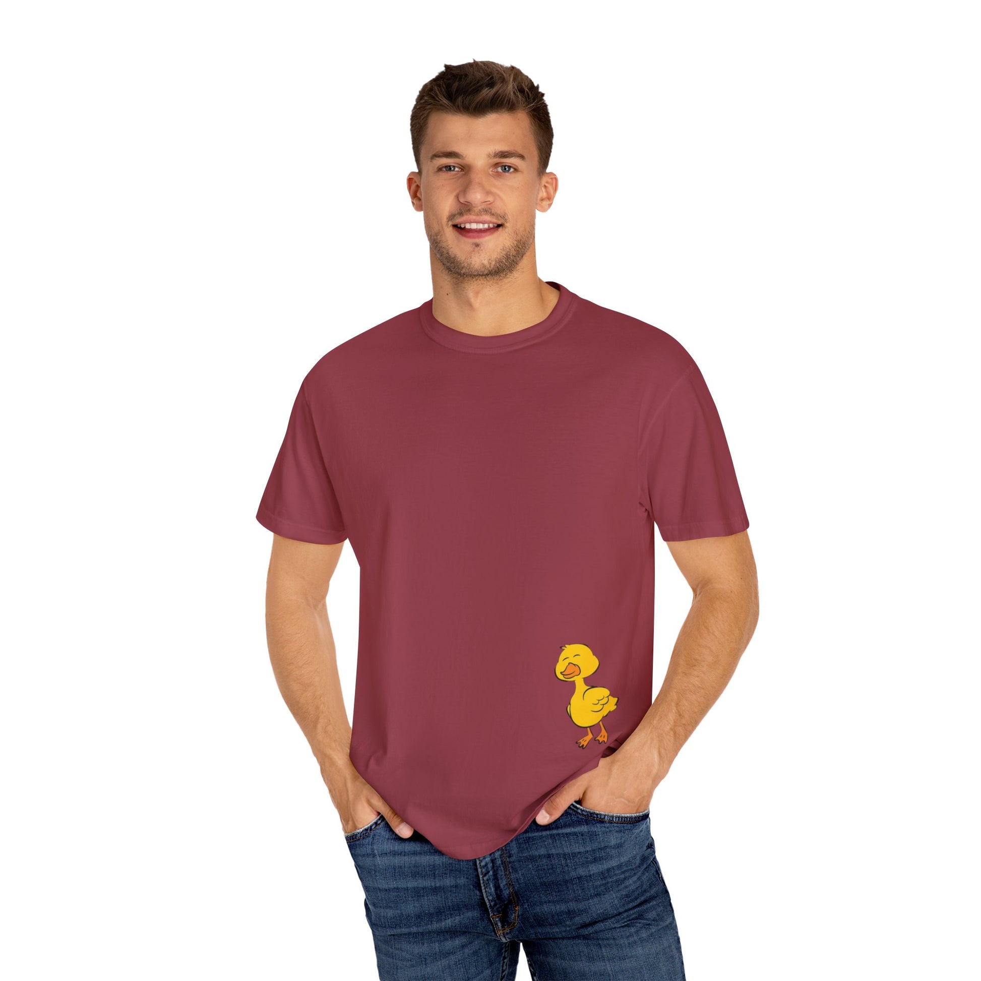 Funny Duck Lover T-Shirt, Unisex Garment-Dyed Tee, Quirky Animal Shirt, Gift for Duck Lovers, Casual Wear, Cute Duck Design