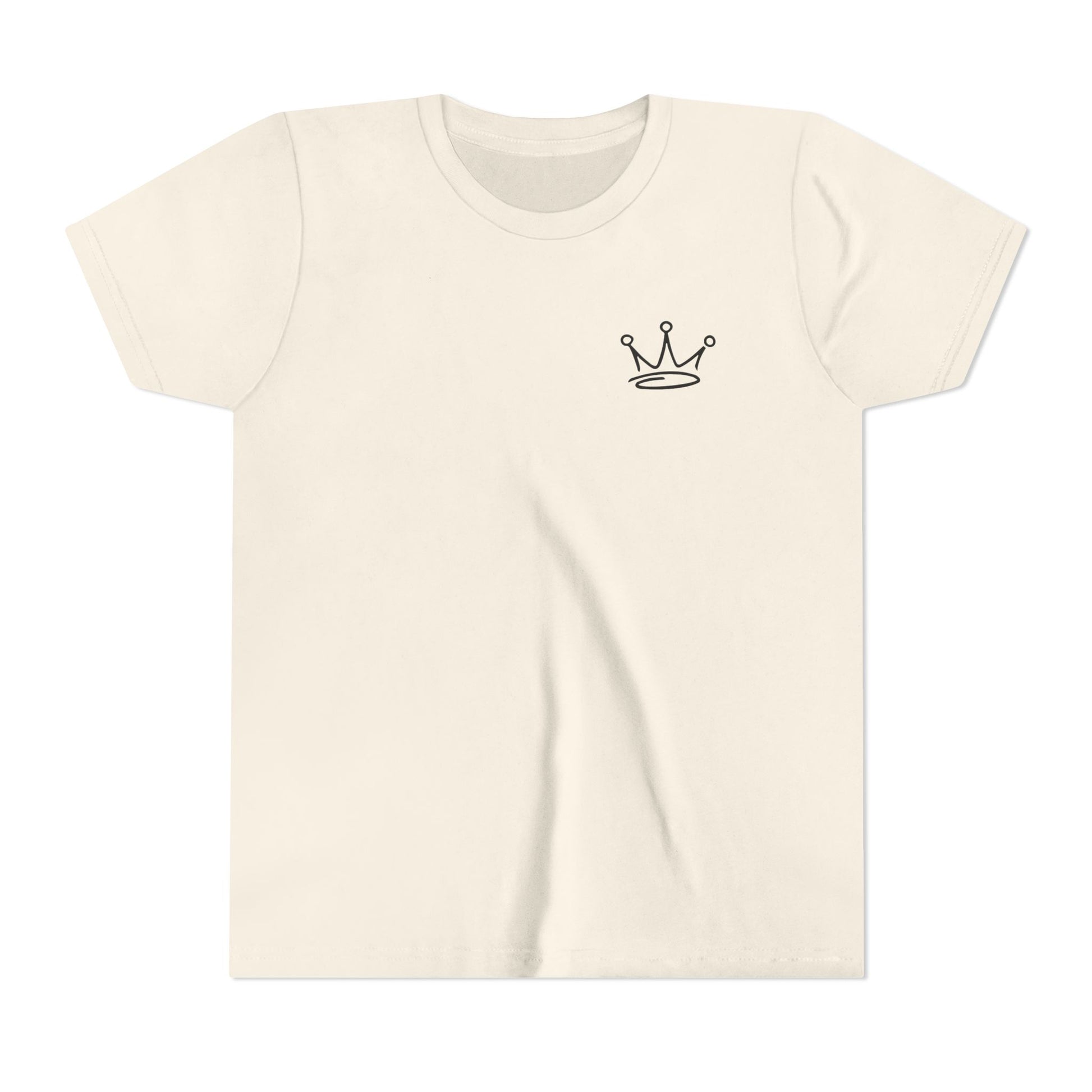 Crown & Skull Youth Tee - Trendy Short Sleeve Shirt for Kids, Unique Graphic Tee, Birthday Gift, Casual Wear, Cool Summer Shirt