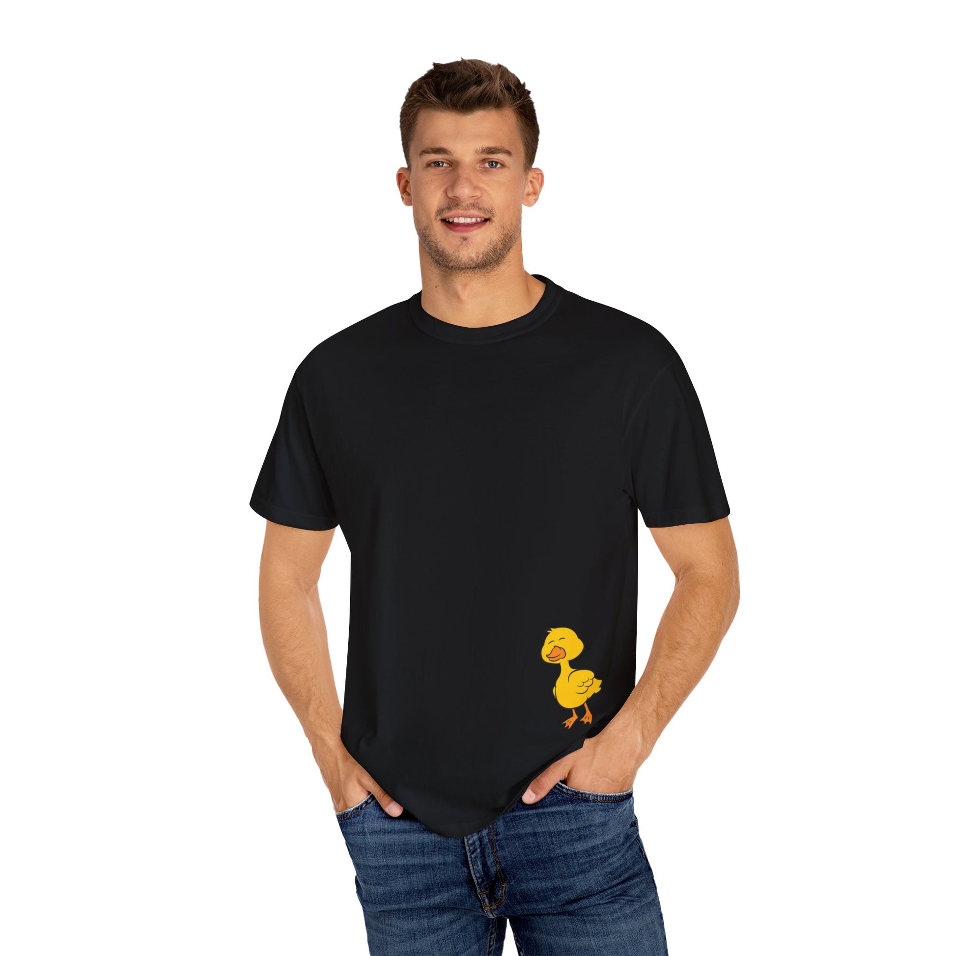 Funny Duck Lover T-Shirt, Unisex Garment-Dyed Tee, Quirky Animal Shirt, Gift for Duck Lovers, Casual Wear, Cute Duck Design